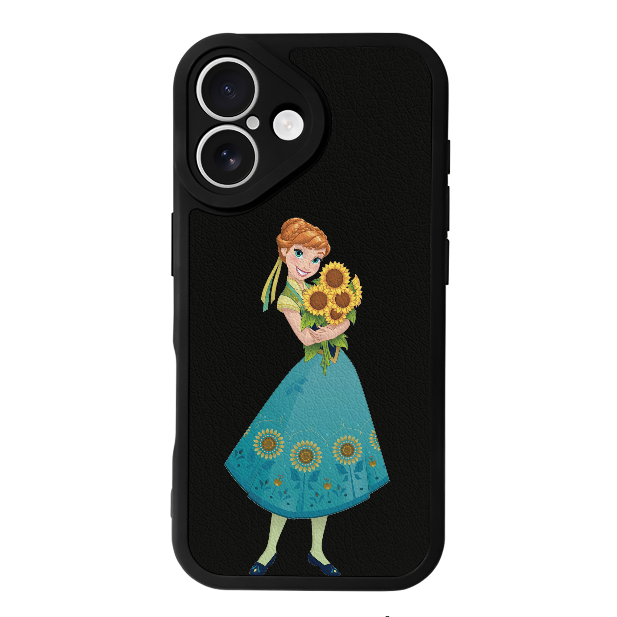 （画像用） アナと雪の女王 アンナ エルサ Frozen Anna Elsa 【iPhone 16シリーズ対応】シリコンスマホケース（レザー調） 材質：シリコン